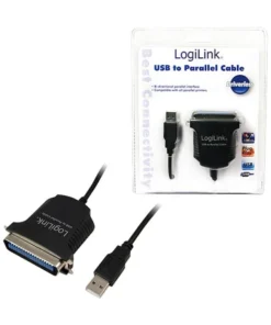 Null LogiLink Parallel-Adapter USB Parallel 1,5 M Schwarz -AUKEY-Shop 0891f903 c8d5 4adc aba7 8c49ae806b2f