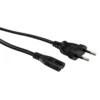 VALUE Netzkabel Euro-Flachstecker Auf C7, 2polig, Schwarz, 1,8 M