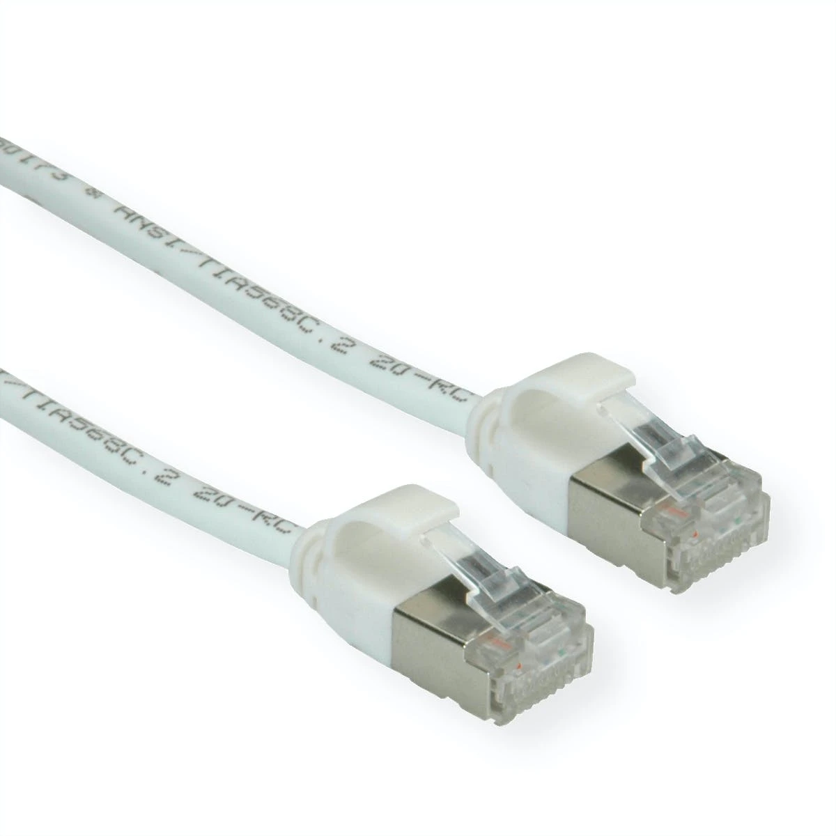 ROLINE U/FTP DataCenter Patchkabel Kat.6A (Class EA), LSOH, Slim, Weiß, 5 M 8 ROLINE U/FTP DataCenter Patchkabel Kat.6A (Class EA), LSOH, Slim, Weiß, 5 M – Bild 6