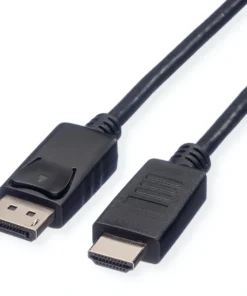 ROLINE DisplayPort Kabel DP - HDTV, ST/ST, Schwarz, 2 M