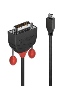 Null Lindy 36285 0.5m Micro HDMI An DVI Kabel, Black Line 1 Stück