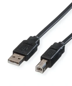 ROLINE USB 2.0 Notebook-Flachkabel, Typ A-B, Schwarz, 0,8 M -AUKEY-Shop 4b1c1b13 1917 456f ac4a 81af53b32240