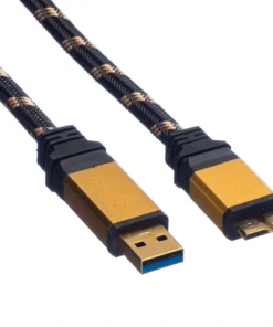 ROLINE GOLD USB 3.2 Gen 1 Kabel, USB A - Micro B, ST/ST, 0,8 M -AUKEY-Shop 50553e05 20e8 4871 97c7 694c7e7cc8c2