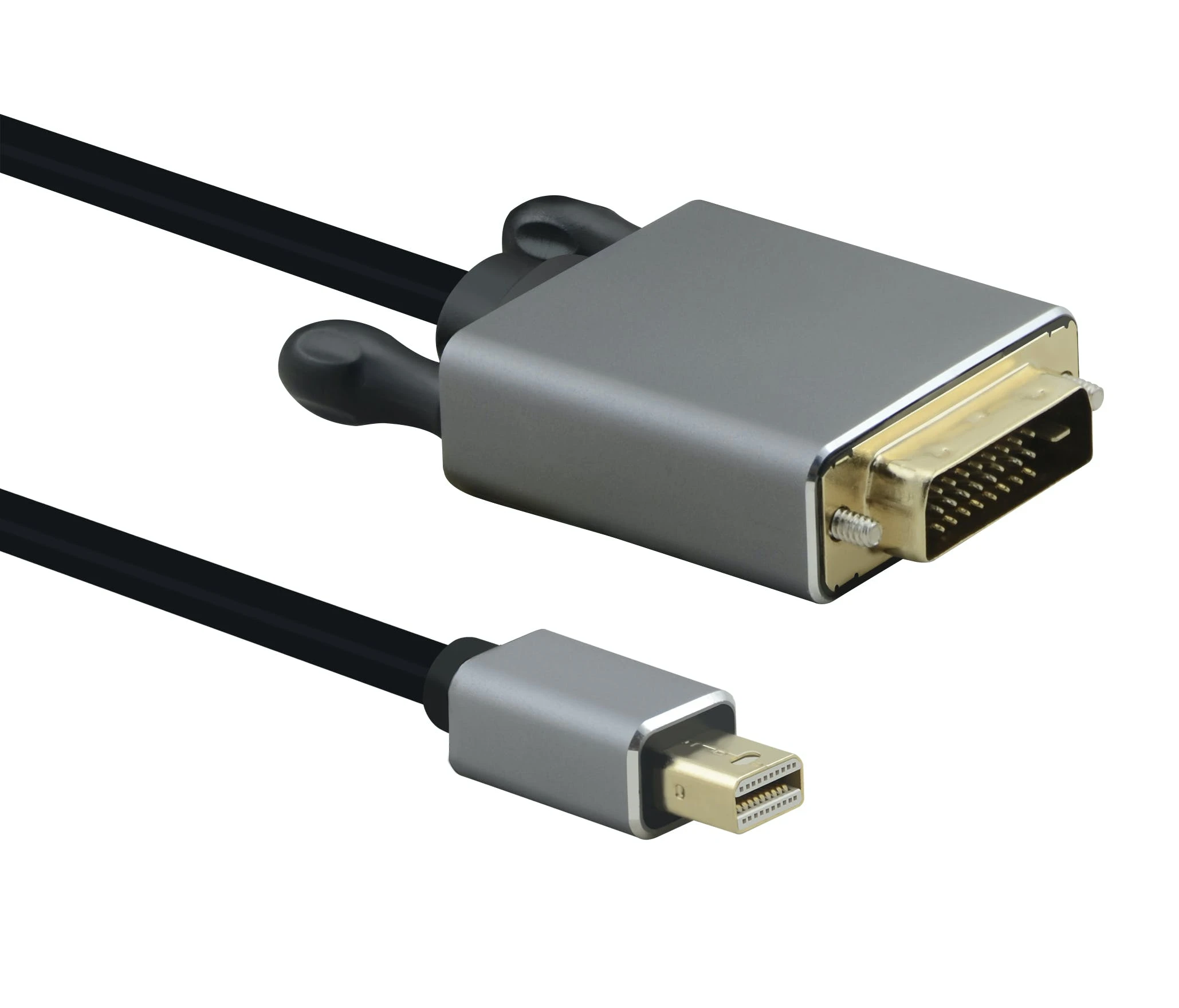 Null Helos Anschlusskabel, DisplayPort St./DVI-D 24+1 St., 4K, BASIC, 1,0m, Schwarz 7 Null Helos Anschlusskabel, DisplayPort St./DVI-D 24+1 St., 4K, BASIC, 1,0m, Schwarz – Bild 5
