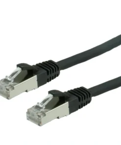 VALUE Patchkabel Kat.6 (Class E) S/FTP (PiMF), LSOH, Schwarz, 3 M