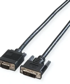 ROLINE DVI-VGA-Kabel, DVI (12+5) ST - HD15 ST, 3 M