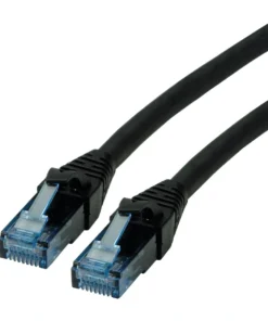 ROLINE Patchkabel Kat.6A UTP, Component Level, LSOH, Schwarz, 15 M