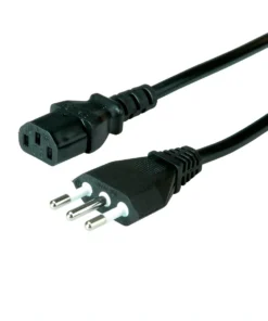 VALUE Netzkabel, Gerade IEC-Buchse, Italien, Schwarz, 1,8 M