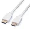 VALUE HDMI High Speed Kabel Mit Ethernet, Weiß, 10 M