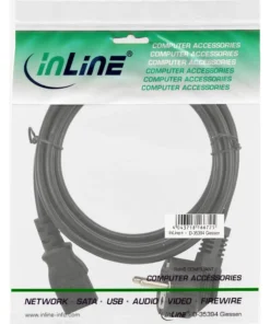 Null InLine® Netzkabel, Schutzkontakt Gewinkelt Auf Kaltgerätestecker C13, 3m -AUKEY-Shop 695e4140 7373 4991 9528 5f82f1eea8b2