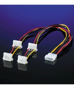 ROLINE Y-Kabel 4 Pol. HDD / 4x 4 Pol. HDD (abgewinkelt), 0,45 M -AUKEY-Shop 7095dda8 d024 45c1 9691 cfa6ebffbfb4