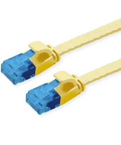 VALUE Patchkabel Kat.6A (Class EA) UTP, Extra-flach, Gelb, 3 M