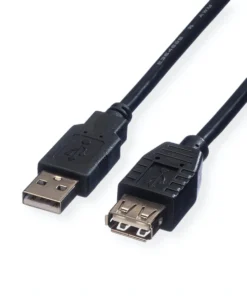 ROLINE USB 2.0 Kabel, Typ A-A, ST/BU, Schwarz, 3 M