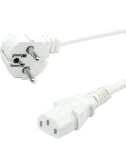VALUE Netzkabel, Gerade IEC-Buchse, Weiß, 1,8 M