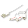 ROLINE USB 2.0 Sync- & Ladekabel Typ A - Typ C / 8-Pin / USB MicroB, Weiß, 1 M -AUKEY-Shop 7df0f274 6332 4dd8 8130 dc66183541cd 2
