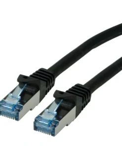 ROLINE Patchkabel Kat.6A S/FTP (PiMF), Component Level, LSOH, Schwarz, 1 M