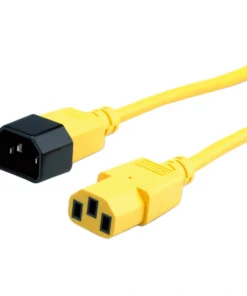 ROLINE Apparate-Verbindungskabel, IEC 320 C14 - C13, Gelb, 1,8 M