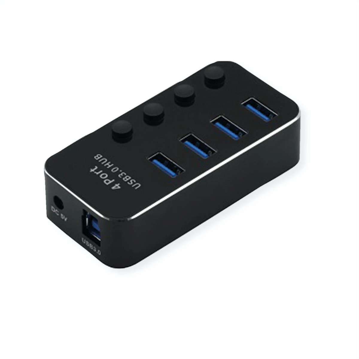 ROLINE USB 3.2 Gen 1 Notebook Hub, 4 Ports, Einzeln Schaltbar, Schwarz 8 ROLINE USB 3.2 Gen 1 Notebook Hub, 4 Ports, Einzeln Schaltbar, Schwarz – Bild 6