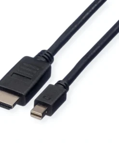 ROLINE Mini DisplayPort Kabel, Mini DP-HDTV, ST/ST, Schwarz, 1 M