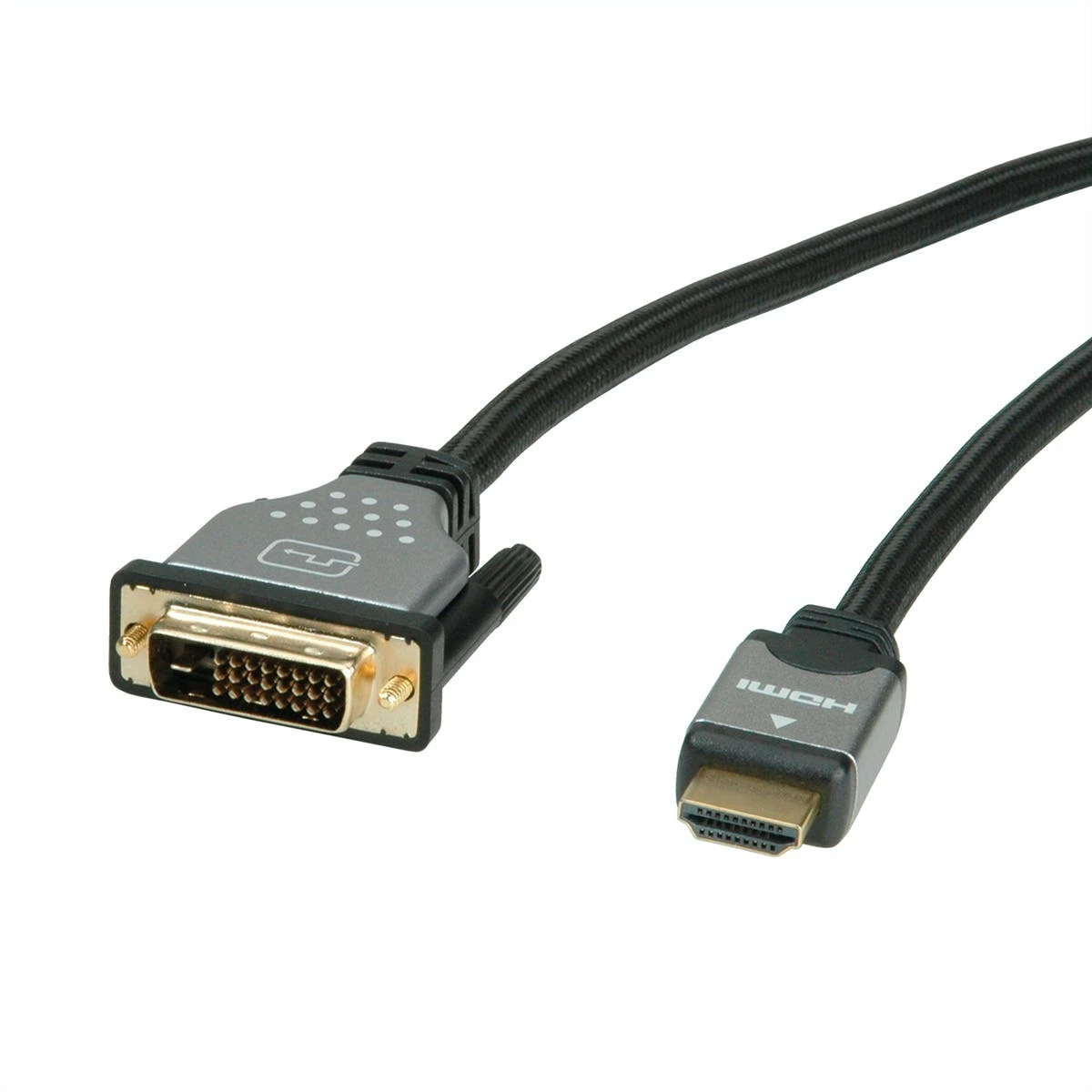 ROLINE Monitorkabel DVI (24+1) - HDMI, ST/ST, Schwarz / Silber, 10 M 9 ROLINE Monitorkabel DVI (24+1) - HDMI, ST/ST, Schwarz / Silber, 10 M – Bild 7