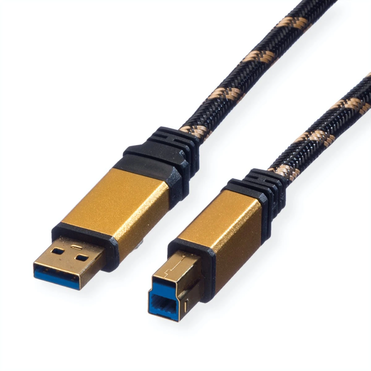 ROLINE GOLD USB 3.2 Gen 1 Kabel, Typ A-B, 0,8 M 4 ROLINE GOLD USB 3.2 Gen 1 Kabel, Typ A-B, 0,8 M – Bild 2