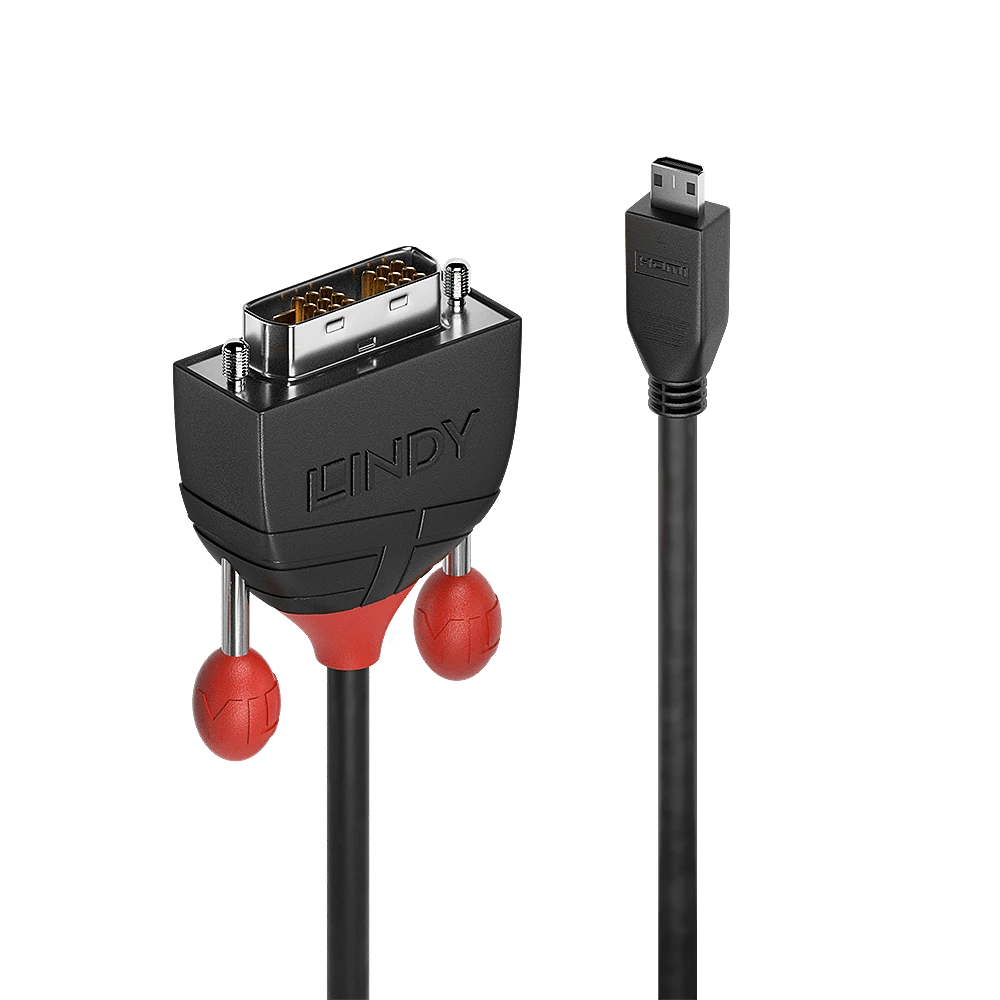 Null Lindy 36285 0.5m Micro HDMI An DVI Kabel, Black Line 1 Stück 9 Null Lindy 36285 0.5m Micro HDMI An DVI Kabel, Black Line 1 Stück – Bild 7