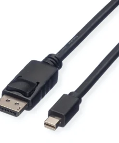 ROLINE DisplayPort Kabel, DP ST - Mini DP ST, Schwarz, 1 M