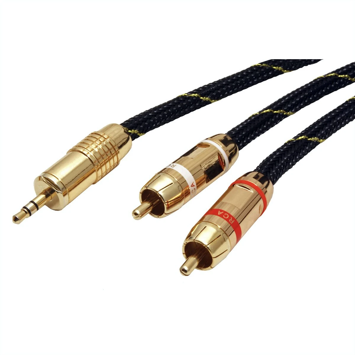 ROLINE GOLD Audio-Verbindungskabel 3,5mm Stereo - 2x Cinch, ST/ST, 5 M 9 ROLINE GOLD Audio-Verbindungskabel 3,5mm Stereo - 2x Cinch, ST/ST, 5 M – Bild 7