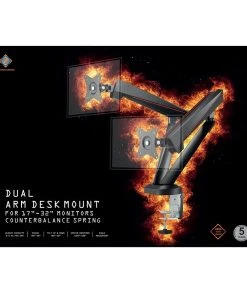 Null Dual Monitor Spring-Assisted Pro Monitor Arm (Federunterstützter Mechanismus, Abnehmbares VESA-Plattendesign, Für 17-32 `Monitore) -AUKEY-Shop bfdb84d7 c6ce 4b8d 8093 e5ab03e596d1