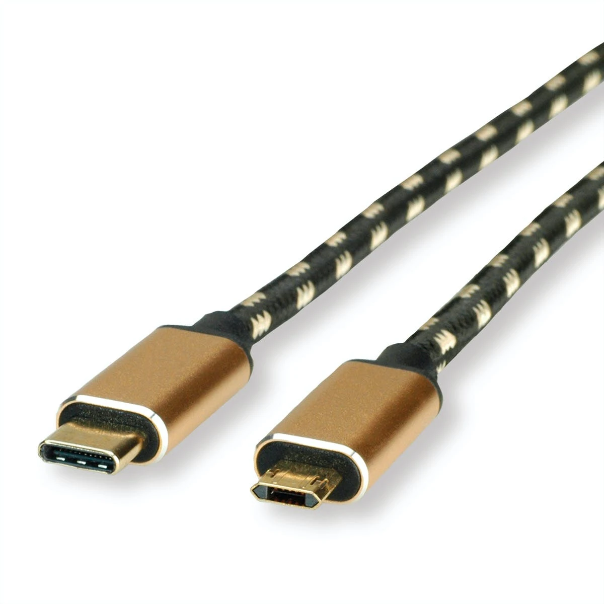 ROLINE GOLD USB 2.0 Kabel, USB A ST Reversibel - USB C ST Gewinkelt, 3 M 6 ROLINE GOLD USB 2.0 Kabel, USB A ST Reversibel - USB C ST Gewinkelt, 3 M – Bild 4