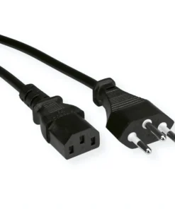 VALUE Netzkabel T12 Auf C13, Schwarz, 1,8 M
