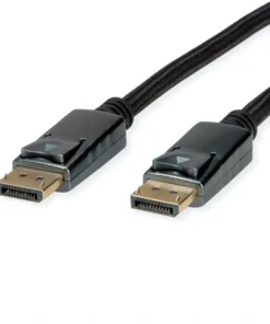 ROLINE DisplayPort Kabel, V1.4, DP ST - ST, Schwarz / Silber, 1 M