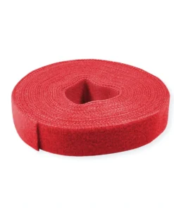 VALUE Klettband Auf Rolle, 10mm, Rot, 25 M