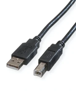 ROLINE USB 2.0 Notebook-Flachkabel, Typ A-B, Schwarz, 0,8 M -AUKEY-Shop d71c3348 2e34 4e51 9970 27822748781c
