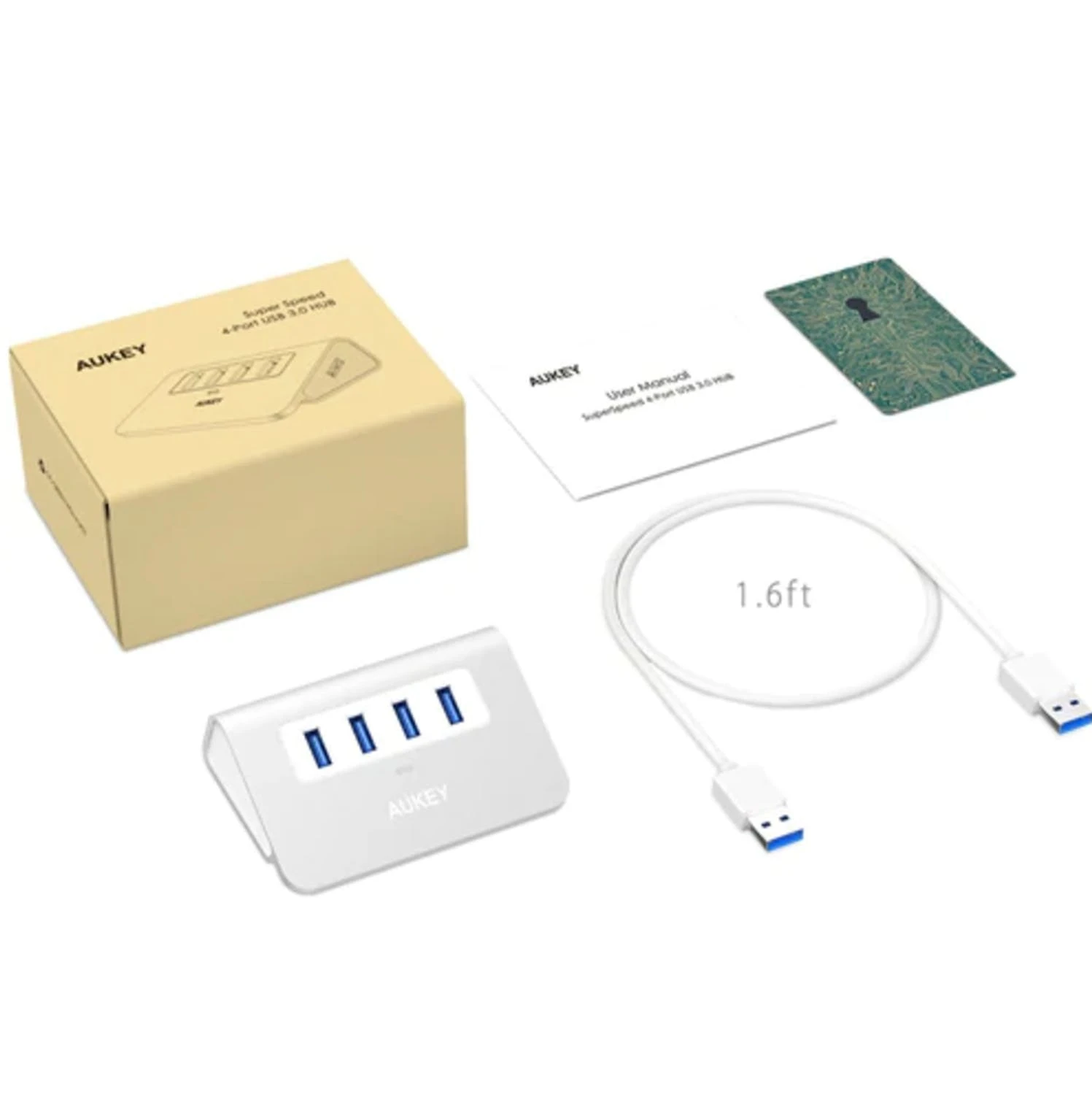 Null AUKEY CB-H5, USB 3.1 Gen 1 Hub, Aluminum Alloy 4-Port USB 3.0 Data Hub For MacBook Air, Mac Mini, IMac, And Other Laptops & PCs 8 Null AUKEY CB-H5, USB 3.1 Gen 1 Hub, Aluminum Alloy 4-Port USB 3.0 Data Hub For MacBook Air, Mac Mini, IMac, And Other Laptops & PCs – Bild 6