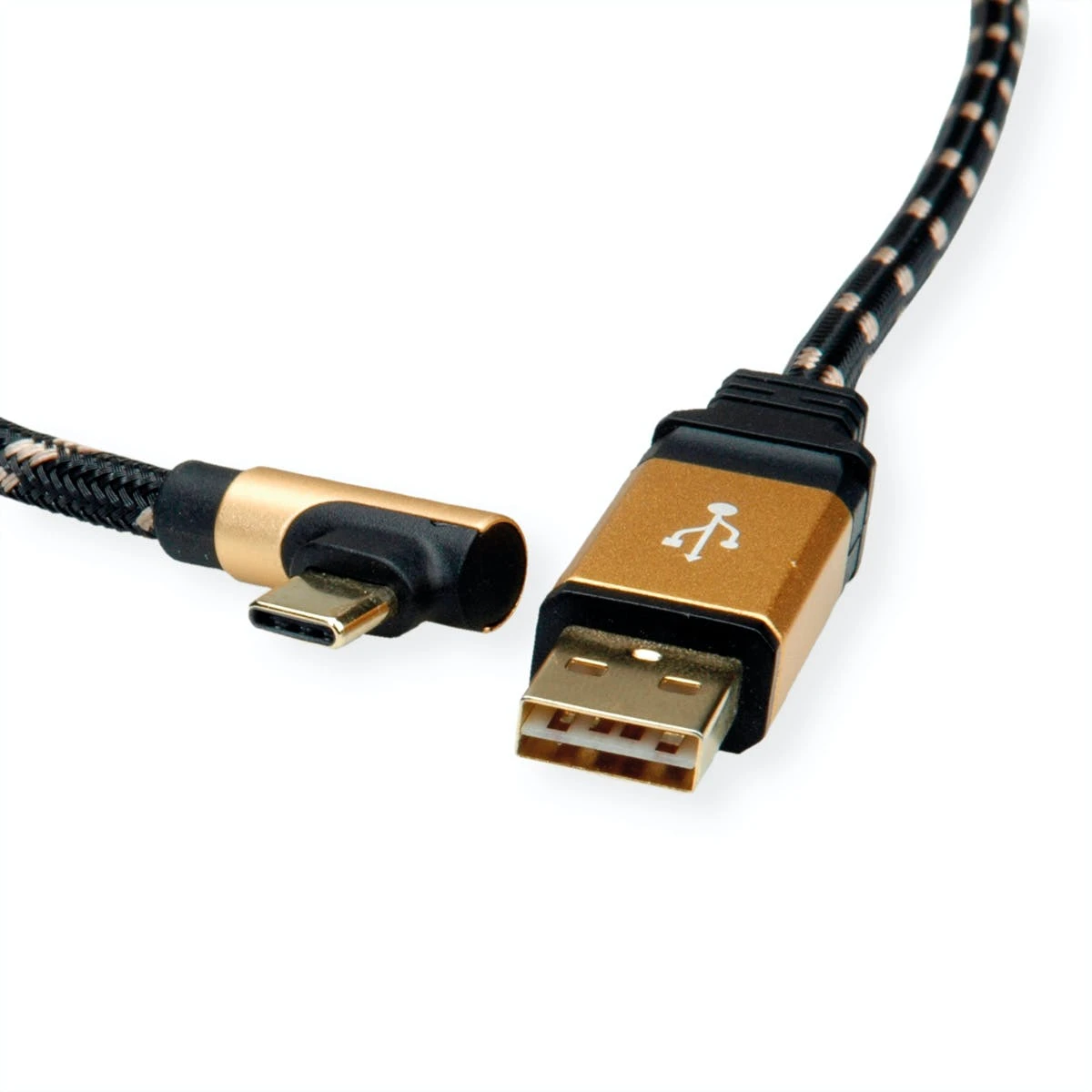 ROLINE GOLD USB 2.0 Kabel, USB A ST Reversibel - USB C ST Gewinkelt, 3 M 8 ROLINE GOLD USB 2.0 Kabel, USB A ST Reversibel - USB C ST Gewinkelt, 3 M – Bild 6