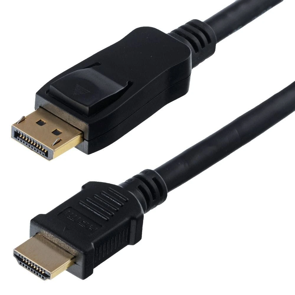 Null Helos Anschlusskabel, DisplayPort Stecker/HDMI Stecker, 4K, BASIC, 1,0m, Schwarz 6 Null Helos Anschlusskabel, DisplayPort Stecker/HDMI Stecker, 4K, BASIC, 1,0m, Schwarz – Bild 4