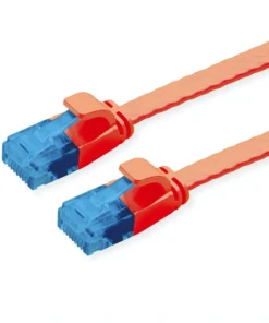 VALUE Patchkabel Kat.6A (Class EA) UTP, Extra-flach, Rot, 2 M