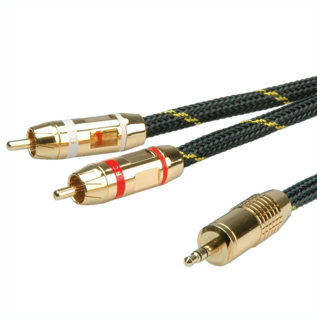 ROLINE GOLD Audio-Verbindungskabel 3,5mm Stereo - 2x Cinch, ST/ST, 5 M 6 ROLINE GOLD Audio-Verbindungskabel 3,5mm Stereo - 2x Cinch, ST/ST, 5 M – Bild 4